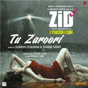 Tu Zaroori Lyrics - Zid | Sunidhi-Sharib